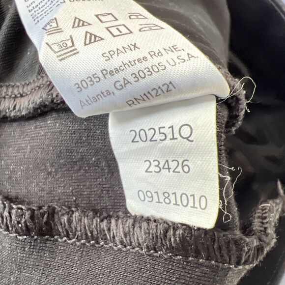 Spanx Womens Black Faux Pockets Capri Cropped Pull On Legging Pants M/PT - Picture 11 of 12